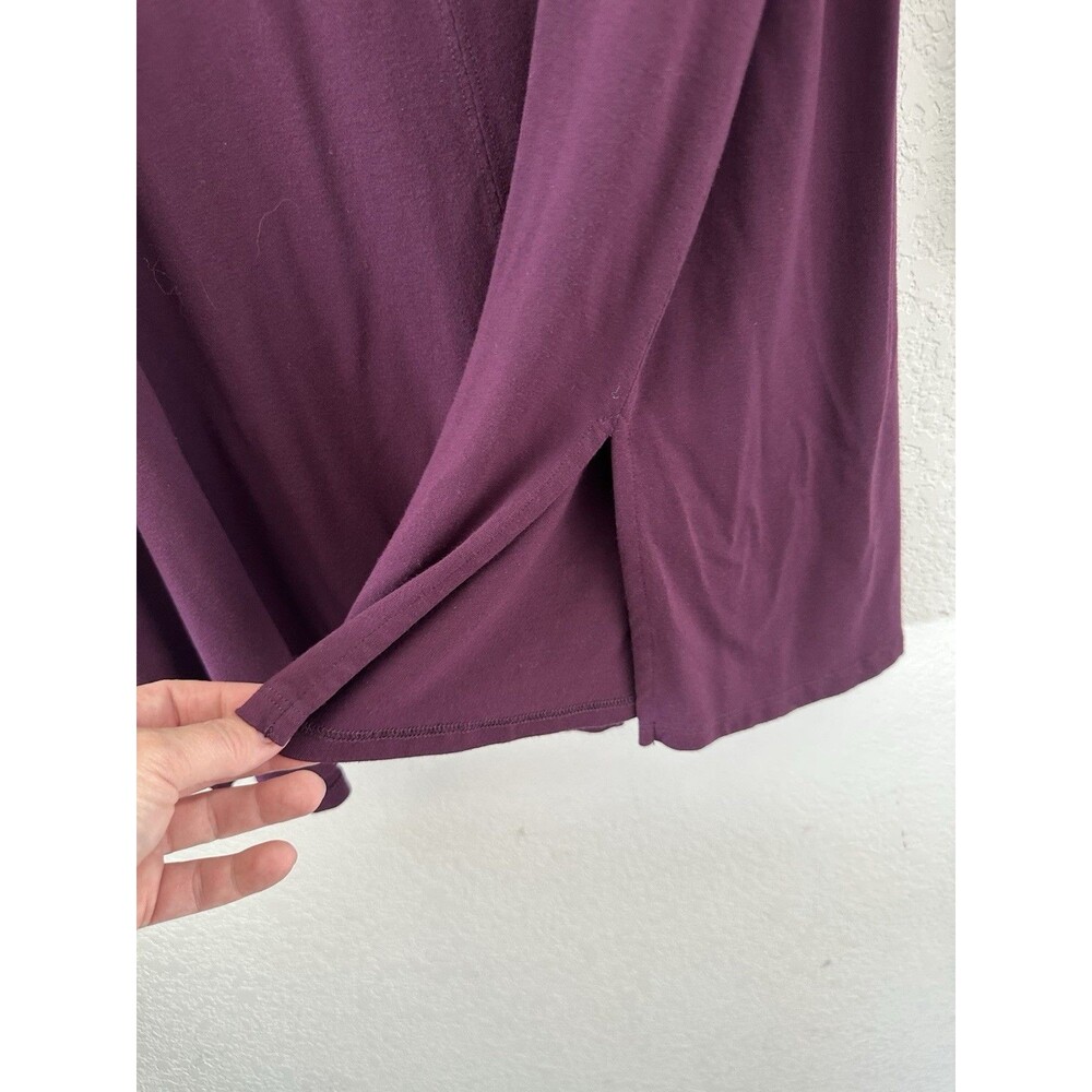 Eileen Fisher Purple Viscose Tunic 2X Minimalist Lagenlook Long Sleeve Stretch - Picture 7 of 7
